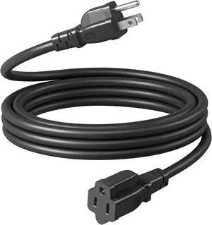 DEWENWILS Extension Cord 10 FT, 3 Prong Waterproof Extension Cable for Indoor Outdoor Appliances, 16/3 SJTW, Black, ETL Listed, 1 Pack