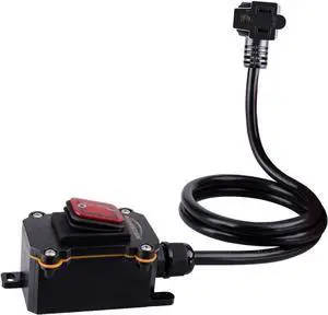 Heavy Duty Waterproof Extension Cord with On/Off Switch,Inline Cord Switch with 3-ft 16AWG Cable Piggyback Plug(3-Pronged),AC/DC 20A-125V,16A-250V (Red)