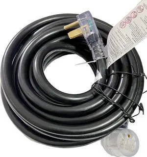 250 Volt Welder Extension Cord 40 Feet, NEMA 6-50 STW 8AWG/3C Heavy Duty Industrial Welder Cord with Lighted End, for Hobart, Lincoln, Miller Welder & EV Charger, ETL Listed