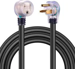 Miady 25ft 50AMP Welder Extension Cord, 8 Gauge Heavy Duty Industrial NEMA 6-50 Welding Machine Cord with Lighted End, ETL Approved