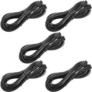 Pack of 5, FVTLED 3m 9.84ft 4Pin Extension Cable Wire with Male and Female Connectors at Both Ends Only for FVTLED RGB Multi-Color LED Deck Light