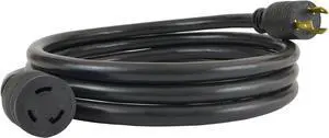 Conntek 20570: 30 Amp L5-30 Locking Style Generator Extension Cord Black 10-Feet