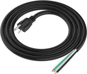 6ft 12 Gauge 3 Prong Replacement Power Supply Cable Cord - Heavy Duty Power Cord for Power Tools, Grinder and Dishwashers, Male-to-Male Appliance Electrical Cord, 110V 115V 120V Pigtail