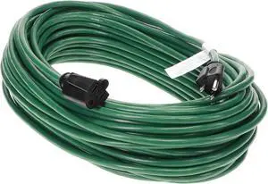 Otimo 100 Ft 16/3 SJTW Green, Outdoor Extension Cord - 3 Prong Ground Plug, 10A 1250W, Water & Weather Resistant, Flame Retardant