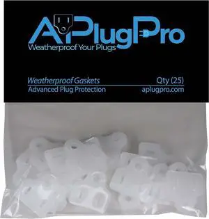 The Original Weatherproof Gaskets - Made in USA, for Outdoor Christmas Lights Installation, GFCI Protector, Outdoor Waterproof Extension Cord Gasket, Stop GFCIs from Tripping - by APlugPro