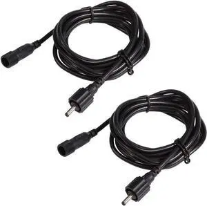 ALOVECO 2 PCS Power Extension Cord, 6.5ft/2M per Cord, 3.5 x 1.35mm DC Extension Wire, IP65 Waterproof, Perfect for Daisy Chain Wiring LED Landscape Lights