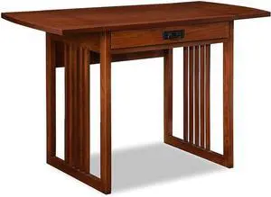 Mission Drop Leaf Computer Desk, 32-Inch, Solid Wood, Compact Folding Writing Desk for Small Spaces, Home Office  Leick Home, 82420
