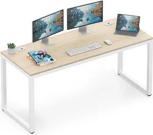 SHW 55-Inch Commercial-Grade Office Computer Desk, Maple