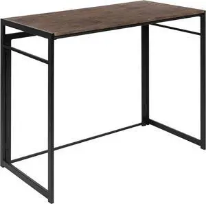 Flash Furniture Walker Rustic Home Office Folding Computer Desk - 40"
