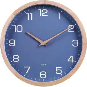 Kesin Wall Clock 12 Inch Silent Non Ticking Wood Wall Clocks Battery Operated - Wooden Blue Modern Simple Clock Decorative for Kitchen,Living Room,Bedroom,Kids Room Kesin Wall Clock 12 Inch Silent Non Ticking Wood Wall Clocks Battery Operated - Wooden Blue Modern Simple Clock Decorative for Kitchen,Living Room,Bedroom,Kids Room