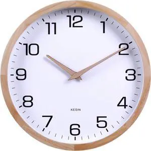 Kesin 12 Inches Wooden Round Silent Wall Clock White Wood Wall Clocks Analog Digital Battery Operated Non Ticking for Living Room Kitchen Bedroom Office Vintage Home Decor Kesin 12 Inches Wooden Round Silent Wall Clock White Wood Wall Clocks Analog Digital Battery Operated Non Ticking for Living Room Kitchen Bedroom Office Vintage Home Decor