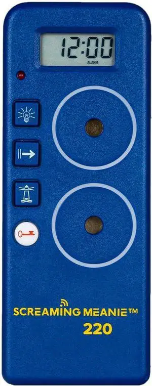Screaming Meanie 220 Alarm Clock and Timer, Extremely Loud for Deep Sleepers, Multi-Purpose Clock, 3 Sound Levels (with 9v Battery Included) - Blue Screaming Meanie 220 Alarm Clock and Timer, Extremely Loud for Deep Sleepers, Multi-Purpose Clock, 3 Sound Levels (with 9v Battery Included) - Blue