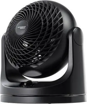 IRIS USA WOOZOO Desk Fan with Remote, Oscillating Table Air Circulator, 3 Speeds, 52ft Max Air Distance, 112° Adjustable Tilt, Low Noise Motor, Small Fan for Bedroom, Office, Dorm, Black