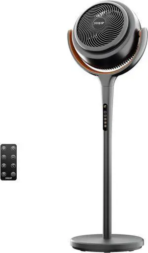 Standing Fan for Bedroom, Omni-directional Oscillating Fan,Quiet Floor Fan with DC Motor, 80ft Pedestal Fans for Home with Remote, 12H Timer, 8 Speeds, 3 Modes, Adjustable Height