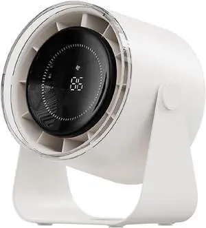 DURBESTER Small Desk Fan, 28dB Ultra-Quiet Desktop Air Circulator with 115° Adjustable Tilt, 100 Speeds, Rechargeable Battery, USB-Powered, Portable for Bedroom, Office, Kitchen, Travel -White