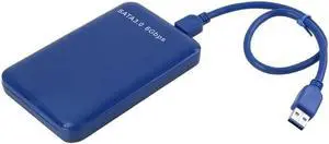 SSD Case 2.5inch SATA to USB 3.0 Hard Drive Enclosure for SSD Disk HDD Box Case Support UASP HD External Hard Disk cover (Blue)