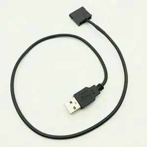 JAENFONG FOR SATA to USB Power Cable Adapter USB 5V Male To 15Pin SATA Female Port Power Supply For 2.5 inch Laptop SATA HDD 22AWG Black 50cm