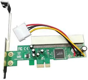 JAENFONG FOR PCIE to PCI Adapter PCI Express X1 to PCI Expansion Card Riser ASM1083 Chipset PCI-E Converter Adapter with 4Pin Power Connector