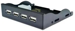 JAENFONG FOR 4 Port USB 2.0 Hub USB 2.0 Adapter PC Front Panel Expansion Bracket with 10 Pin Cable For Desktop 3.5 Inch FDD Floppy Bay