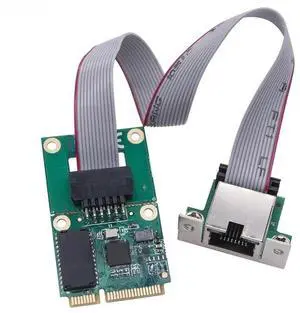 JAENFONG FOR Mini PCIE to RJ45 COM Port 2.5G Gigabit Ethernet Network Adapter RTL8125BG Chip 2.5G/1G Mini PCI Express LAN Card for PC Desktop