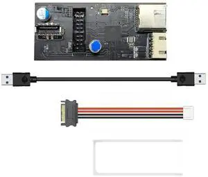 JAENFONG FOR Header 19pin to Type E + 19Pin Motherboard 1 to 2 Splitter USB 3.0 Hub USB Adapter Conector USB 19Pin Connector Extension Cables