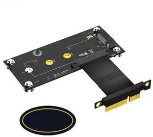 JAENFONG FOR 10cm M.2 NVME Key M to PCI Express X4 Extension Cable Expansion Board with Magnetic Pad Supports 2230 2242 2260 2280 M2 NVME SSD