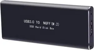 JAENFONG (M.2 NGFF to USB3.0 ) M.2 SATA SSD to USB 3.0 External SSD Reader Converter Adapter Enclosure with UASP, Support NGFF M.2 2280 2260 2242 2230 SSD with Key B/Key B+M