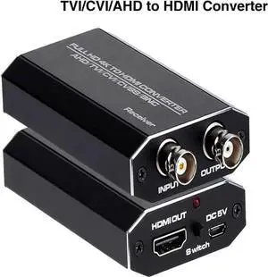 AHD/TVI/CVI/CVBS to HDMI Converter,JAENFONG Full HD 720P/1080P/3MP/4MP/5MP/8MP to HDMI Video Adapter, Convert TVI CVI AHD CVBS Video Signal to HDMI for Monitor HDTV DVR