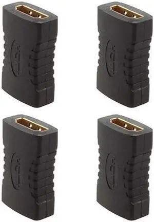 JAENFONG HDMI Female to Female Coupler, Gold Plated High Speed HDMI Adapter Double Female HDMI Connector Support 3D 4K 1080P, 4 Pack