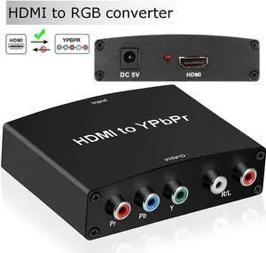 JAENFONG HDMI to Component Vedio Converter,HDMI Input to Component Video + R/L Audio Output Converter Adapter Support 1080p for PS3,DVD (HDMI to Ypbpr)