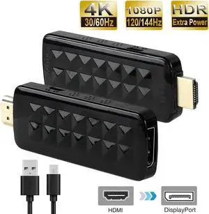 JAENFONG  HDMI to DisplayPort Adapter, HDMI to DP Connector Supports 4K@60Hz. Unidirectional HDMI Male to DisplayPort Female Converter Compatible with Computer, PS4, Xbox, NS, Monitor (OZHD2)