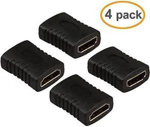 JAENFONG   HDMI V1.4 Female to Female F/F Coupler Extender Adapter Plug for HDTV HDCP 3D and 4K HDMI Cable Extension Connector Converter, 4X HDMI Female Adapter