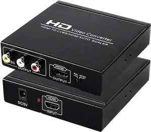 JAENFONG HDMI-compatible to RCA HDMI-compatible Converter Headphone 720P 1080P Support PAL NTSC for HD TV Older TV