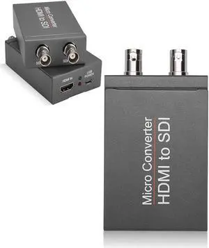 JAENFONG 1080P HDMI to SDI Converter,HDMI to SDI Adapter 1080P@60Hz HDMI in to Two SDI 1080P@60Hz Output SD-SDI HD-SDI 3G-SDI Video Converter Adapter for SDI Monitor HDTV