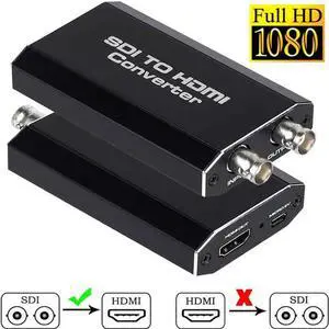 JAENFONG SDI to HDMI Converter with SDI Loop Out for Local Display, Support 3G-SDI/HD-SDI/SD-SDI Up to 1080P, Auto Format Detection, Audio De-embedder (OZH5-1)