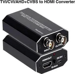 JAENFONG  4K TVI CVI AHD CVBS to 1080p HDMI Video Converter Converter Support Full HD 4K 720P/1080P/3MP/4MP/5MP/8MP