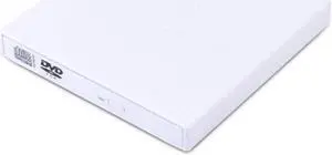 JAENFONG External CD Drive, USB 2.0 Portable CD/DVD+/-R Drive/ DVD Player for Laptop CD Burner Compatible with Laptop Desktop PC Windows(KBDVD001) White