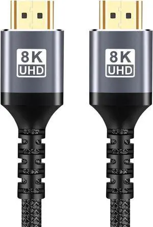JAENFONG 8K 48Gbps HDMI 2.1 Cable 3.3 Feet 8K60 4K120 eARC ARC HDCP 2.3 2.2 Ultra High Speed Compatible with Dolby Vision Apple TV Roku Sony LG Samsung PS5 PS4 Xbox Series X RTX 3080