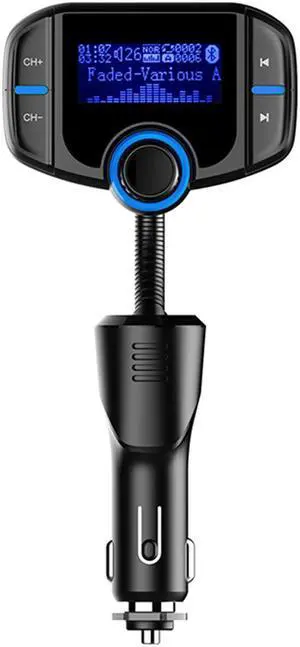 Bluetooth Fm Transmitter for Car,Wireless Bluetooth FM Radio Transmitter Adapter and Receiver/Car Kit with Hands Free Calling,Dual USB Charging Car Charger MP3 Player Support TF Card & USB Disk