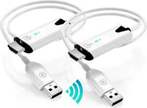 HDMI Wireless Transmitter and Receiver, 2.4G/5G HDMI Extender, Streaming Video and Audio to TV/Monitor/Projector from MacBook/Surface/Chromebook, iPad, iPhone 15/Galaxy