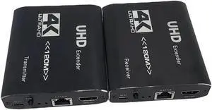 4K HDMI Extender over cat5e/6/7 cable one to many Cascade Extender HDMI over Ethernet for PC laptop HDTV DVD 4K 30Hz HDMI Loop IR