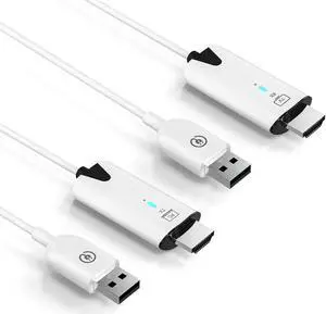 1080P Wireless HDMI Transmitter and Receiver, Streaming Media Video/Audio/File HDMI Wireless Extender 2.4G/5G Kit for Laptop, Camera, Cable Box, PS5, Phone to Monitor, Projector, HDTV