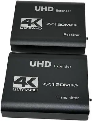 HDMI Extender 393ft HDMI Over Single Cat5E/6/7 HDMI Repeater HDMI Balun Sender Transmitter Receiver Support 4K 1080p 3D HDMI 1.4 HDCP1.4, HDMI Loop Out