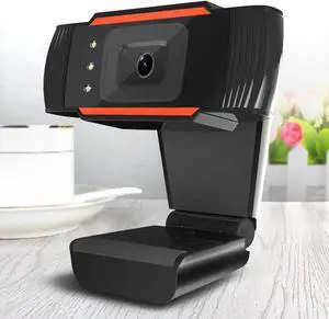 480P Webcam With 3 Led lights HD USB CAMERA Drive-Free Plug and Play Built-in Microphone PC Live Broadcast Skype Video Call