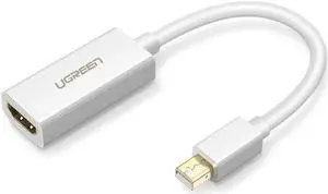 Mini DisplayPort to HDMI Adapter, Thunderbolt 2.0 to HDMI Converter Compatible MacBook Air, iMac, MacBook Pro, Surface Dock, Monitor, Projector - White
