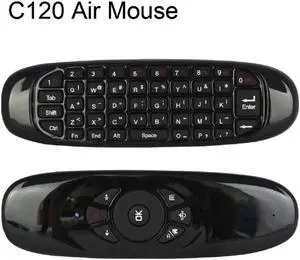 C120 Pro 2.4G Mini Wireless Remote Keyboard Mouse with 3-Gyro & 3-Gravity Sensor for PC HTPC IPTV Smart TV and Android TV Box Media Player (Upgrade Ver)