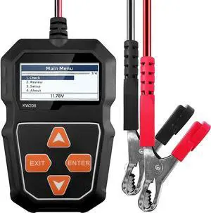 Car Battery Tester, KONNWEI KW208 Car Battery Tester 12V 100-2000 CCA Automotive Bad Cell Load Test Tool Digital Analyzer Tester for Car Truck Motorcycle SUV Boat and More