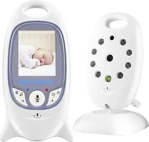 Digital Security Baby Monitors Video Baby Monitor -2.4GHZ Night Vision Camera and Two Way Audio System for Baby Safety & Security - Build-In Temperature Monitoring-Wall Hooks Included