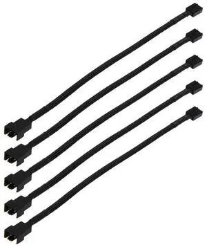 5pcs 4 Pin PWM Connector Case Fan Extension Power Cable Extending Cable PWM Fan Extension Cable for Compure CPU Cooling System