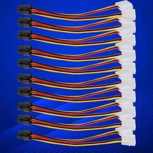 10PCS 4 Pin Molex To 6 Pin PCI-Express Video Card Cable Power Converter Adapter Cable PCI Express Power Cable for Video Card